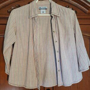Columbia pinstripe blouse 3/4 sleeve